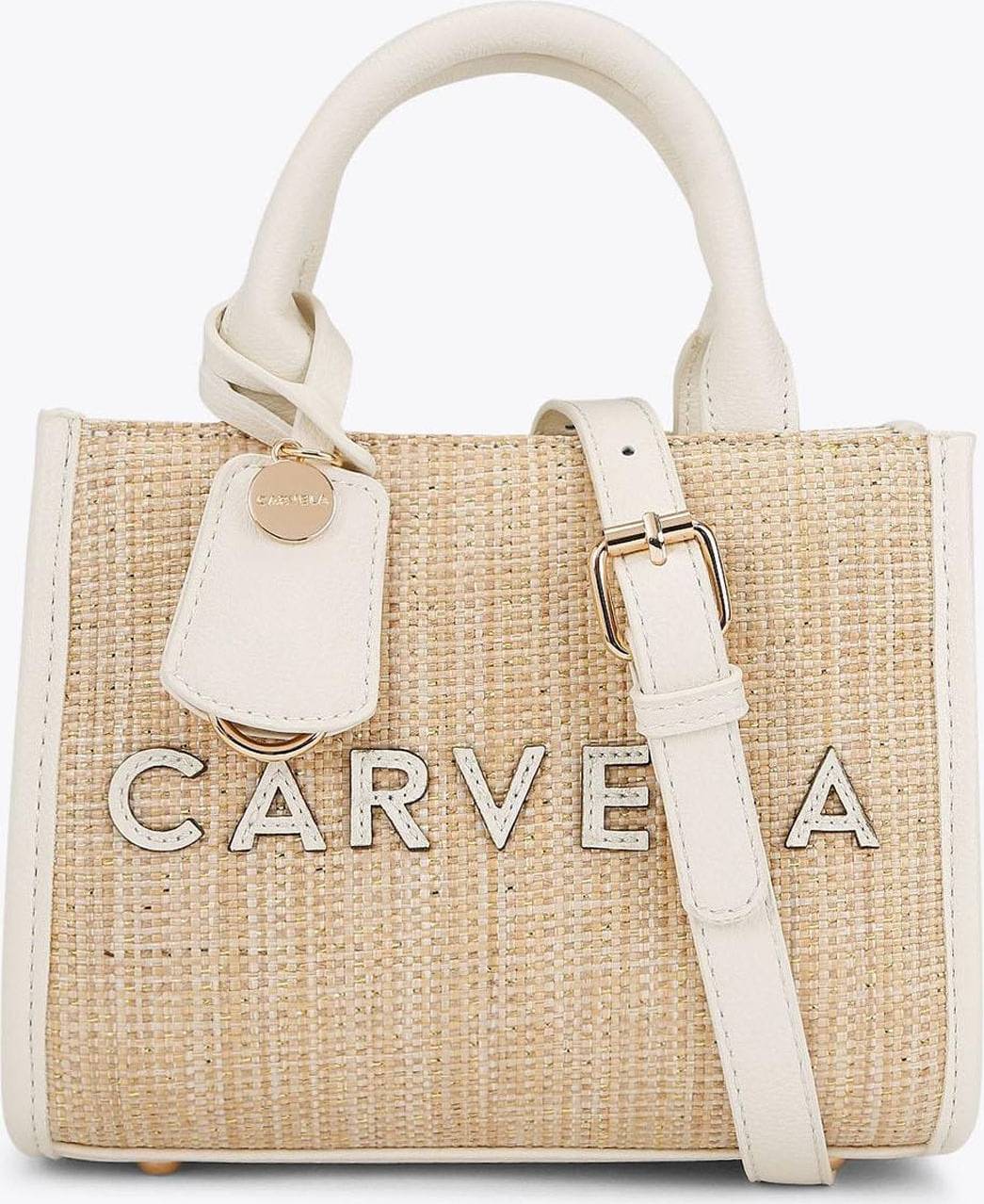 Carvela Women's Frame Raffia Micro Bag In Cream