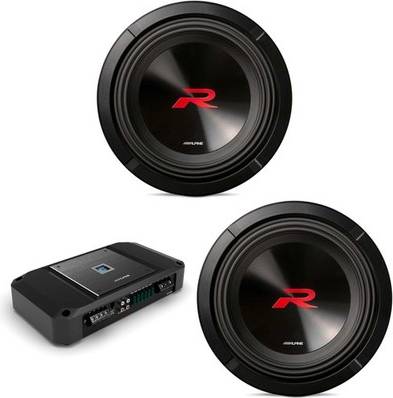 Mono amp Alpine R2-W10D2 10 R-Series Sub Mono Amp Bundle