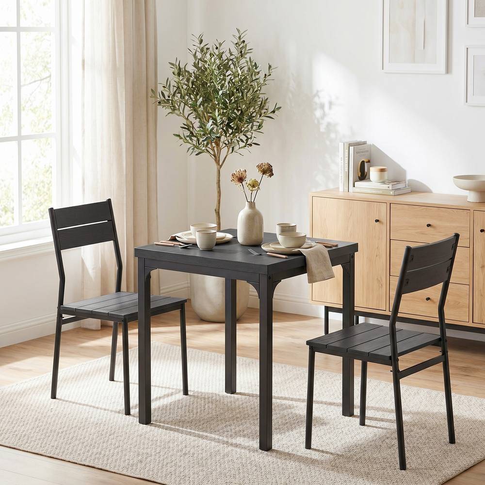 Homcom 3 Pcs Compact Table 2 Chairs Dining Set