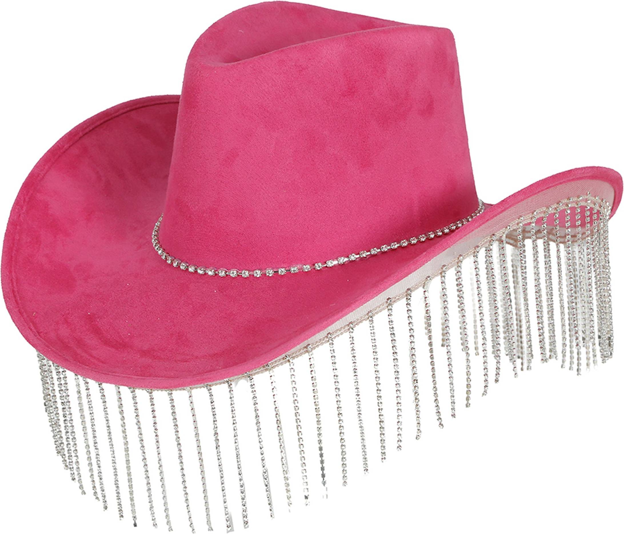 Fiestas Guirca Cowboyhatt Rosa Med Strass