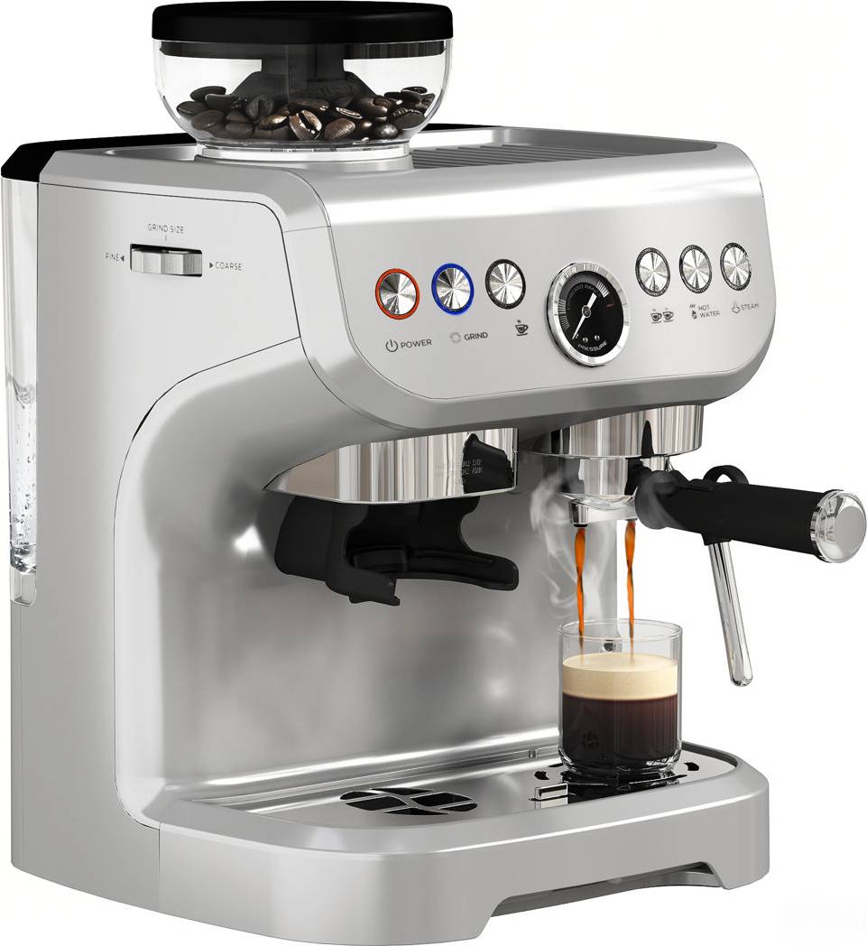 Homcom Espresso Coffee Machine Silver 2L