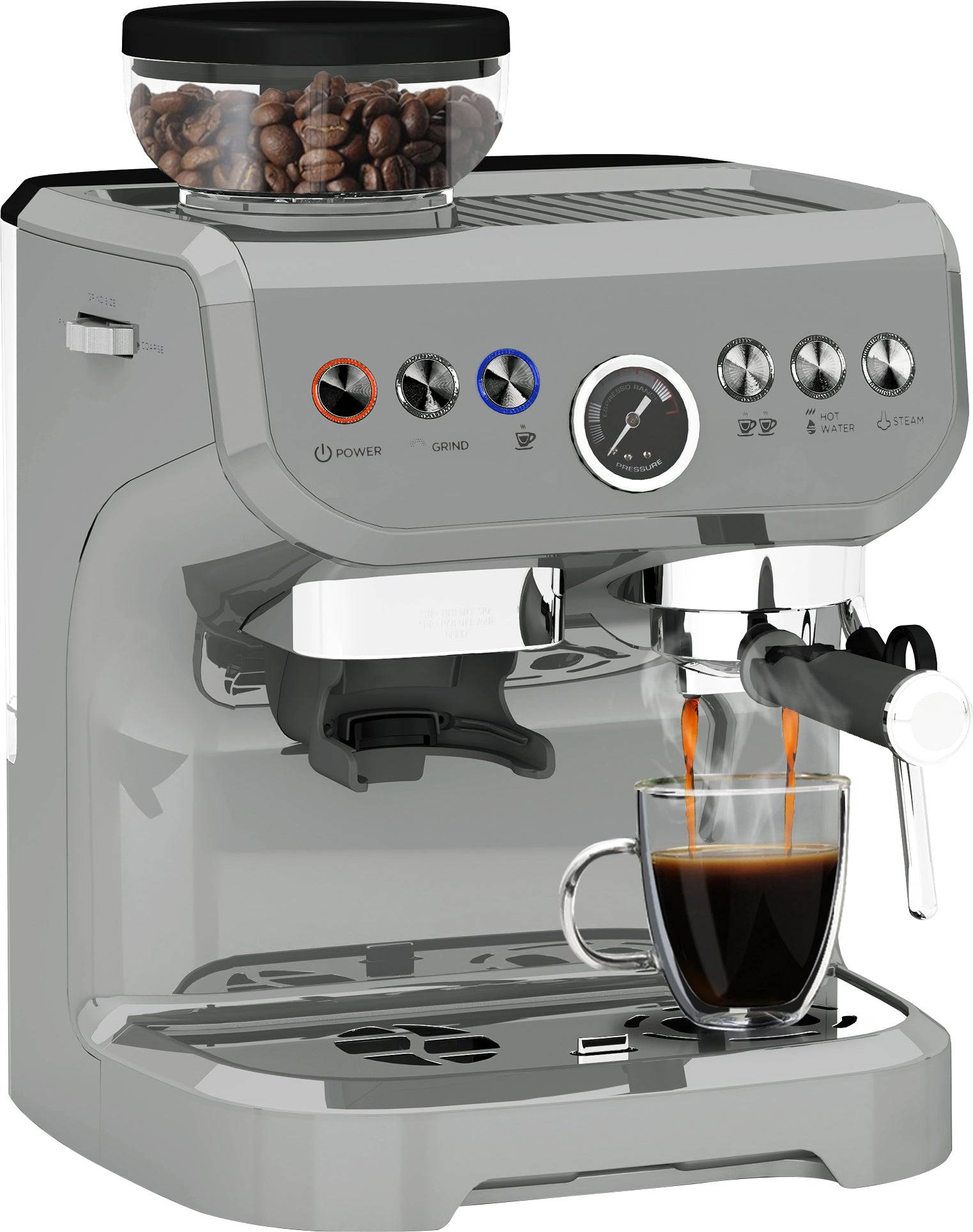 15 bar espresso machine Homcom 15 Bar Coffee Machine with 15 Adjustable Grind Setting
