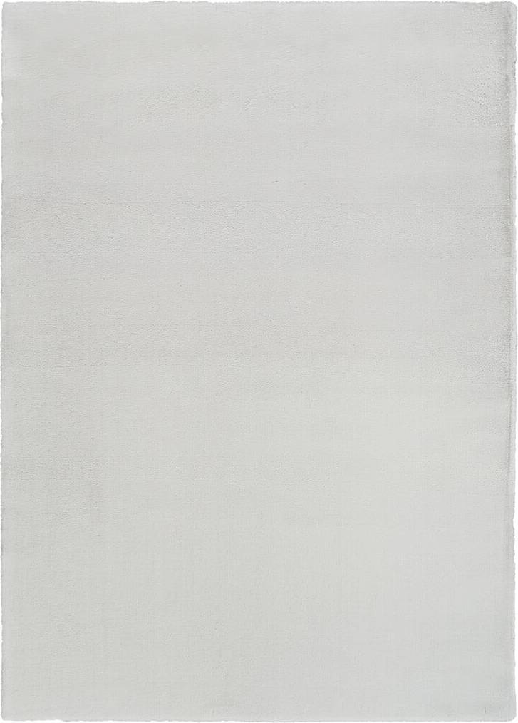 Nourison Soft Plush Rabbit Fur 4 x 6 Indoor Rug Silver