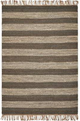 Jute rugs KAS Rugs Horizons Casual Striped Jute Rug Natural