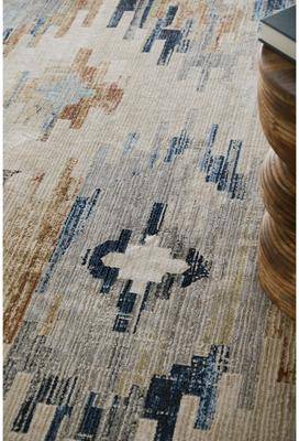 Grand Bazaar Claymore Machine Made Diamond Traditional Area Rug
