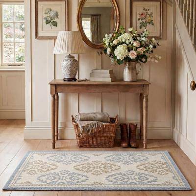 Washable rugs Laura Ashley All Loop Tufted Washable Rugs Blue
