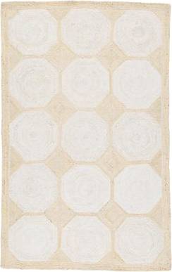 Juniper Natural Geometric Light White Area Rug Beige