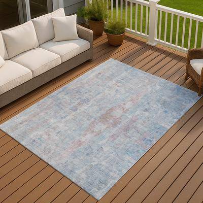 Machine Washable Indoor Outdoor Ombre Chantille Rug
