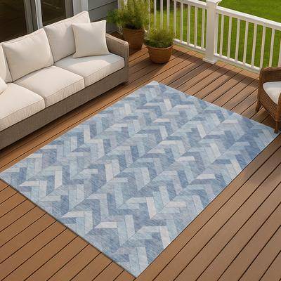Addison Rugs Machine Washable Indoor Outdoor Modern Chevron Chantille Rug