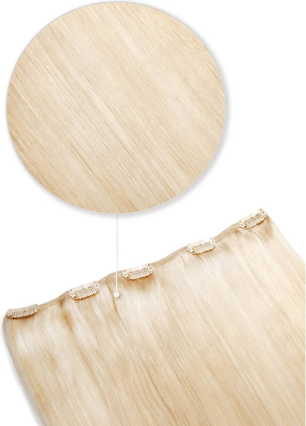 Bleach Blonde Clip In Extensions 24 Inch