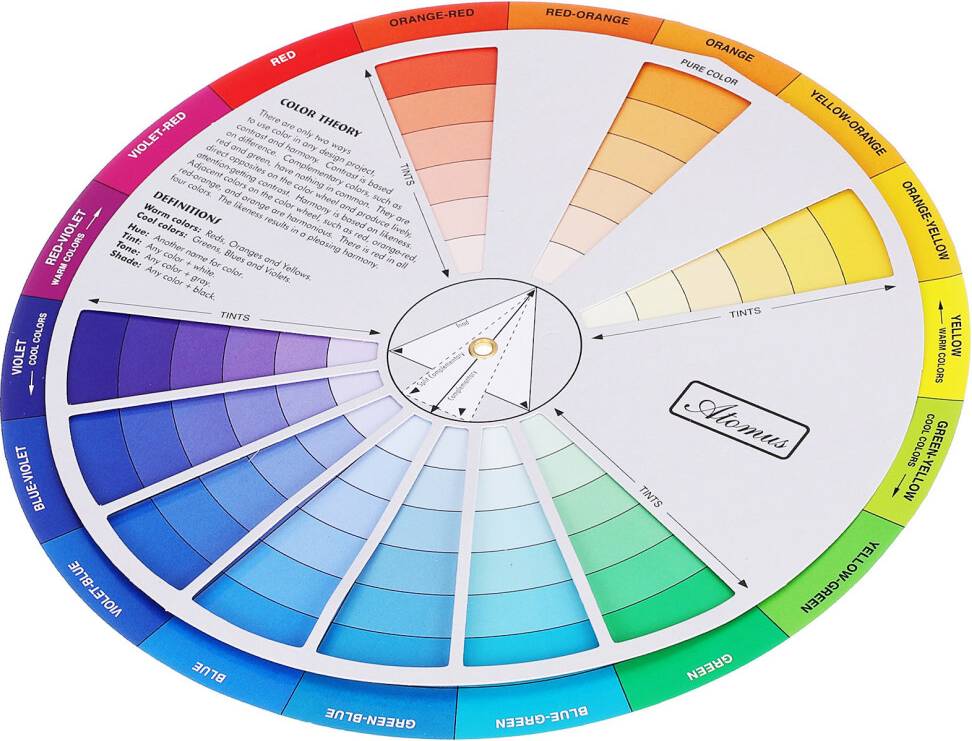 Solustre Multi Color Board Chart Color Wheel