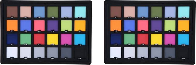 24 Color Card Test for Digital Color Balancing