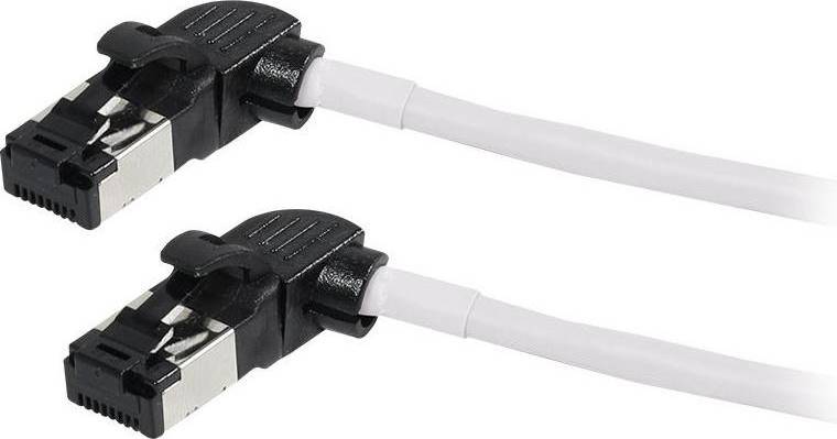 Synergy21 Patchkabel RJ45 CAT6A 15m Vit SFTP Slimline Rund