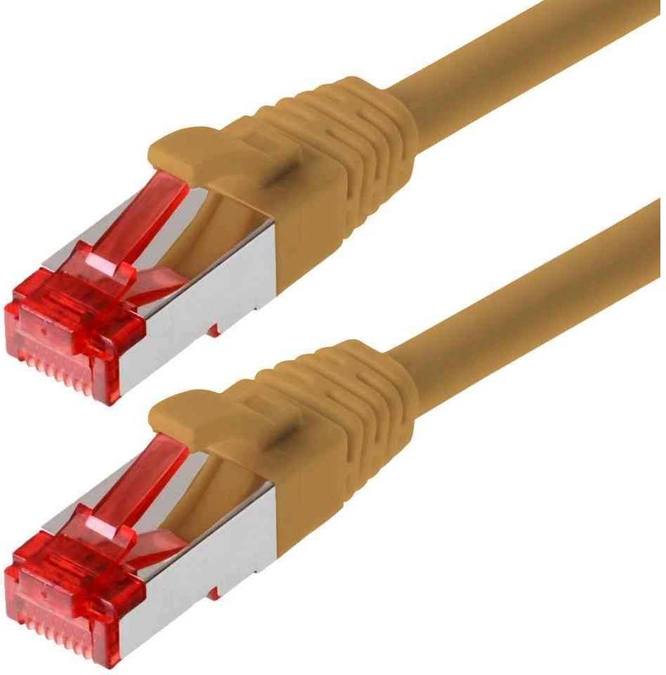 Helos Cat 6 SFTP RJ45 Patchkabel 5m Brun