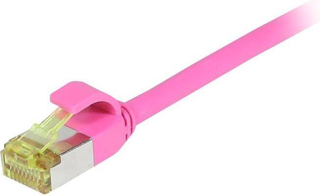 Synergy21 Patchkabel RJ45 CAT6A 75m Magenta SFTP Slimline Rund
