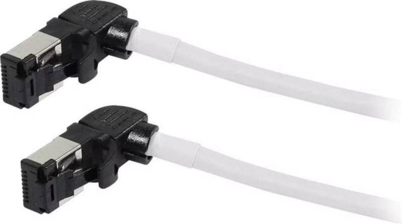 Synergy21 Patchkabel RJ45 CAT6A 10m Vit SFTP Slimline Rund