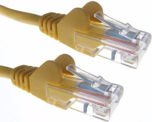 Yellow RJ45 Cat5e Snagless UTP Ethernet Network LAN Patch Cable 1 Meter