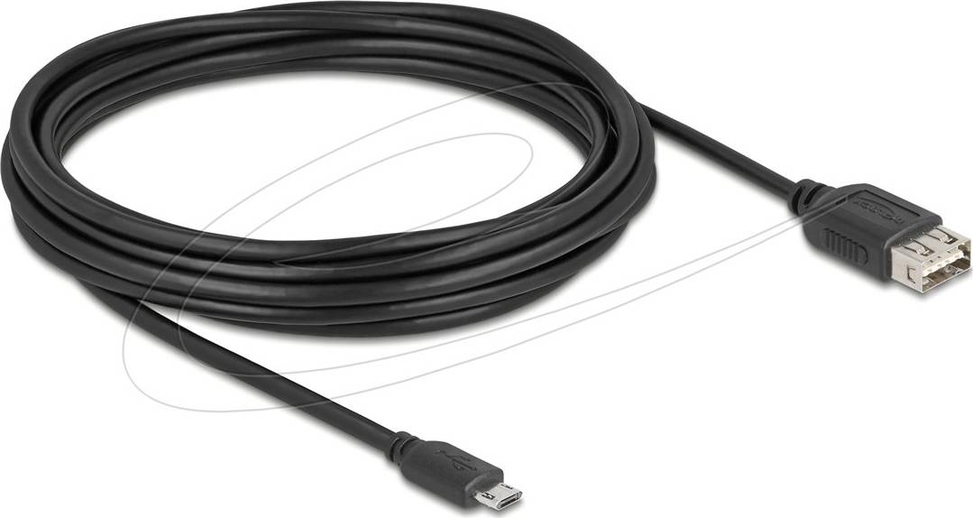 DeLock USB Kabel 5m Sort