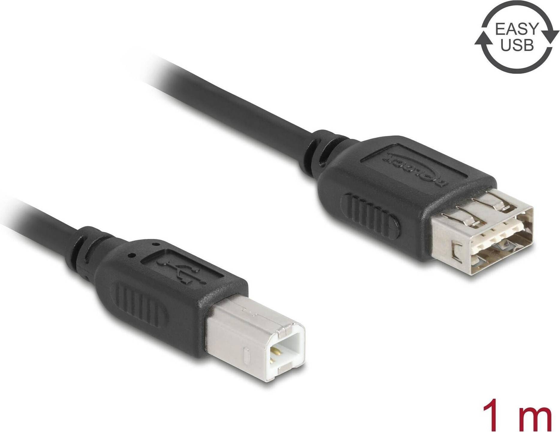 DeLock USB Kabel 1m Sort