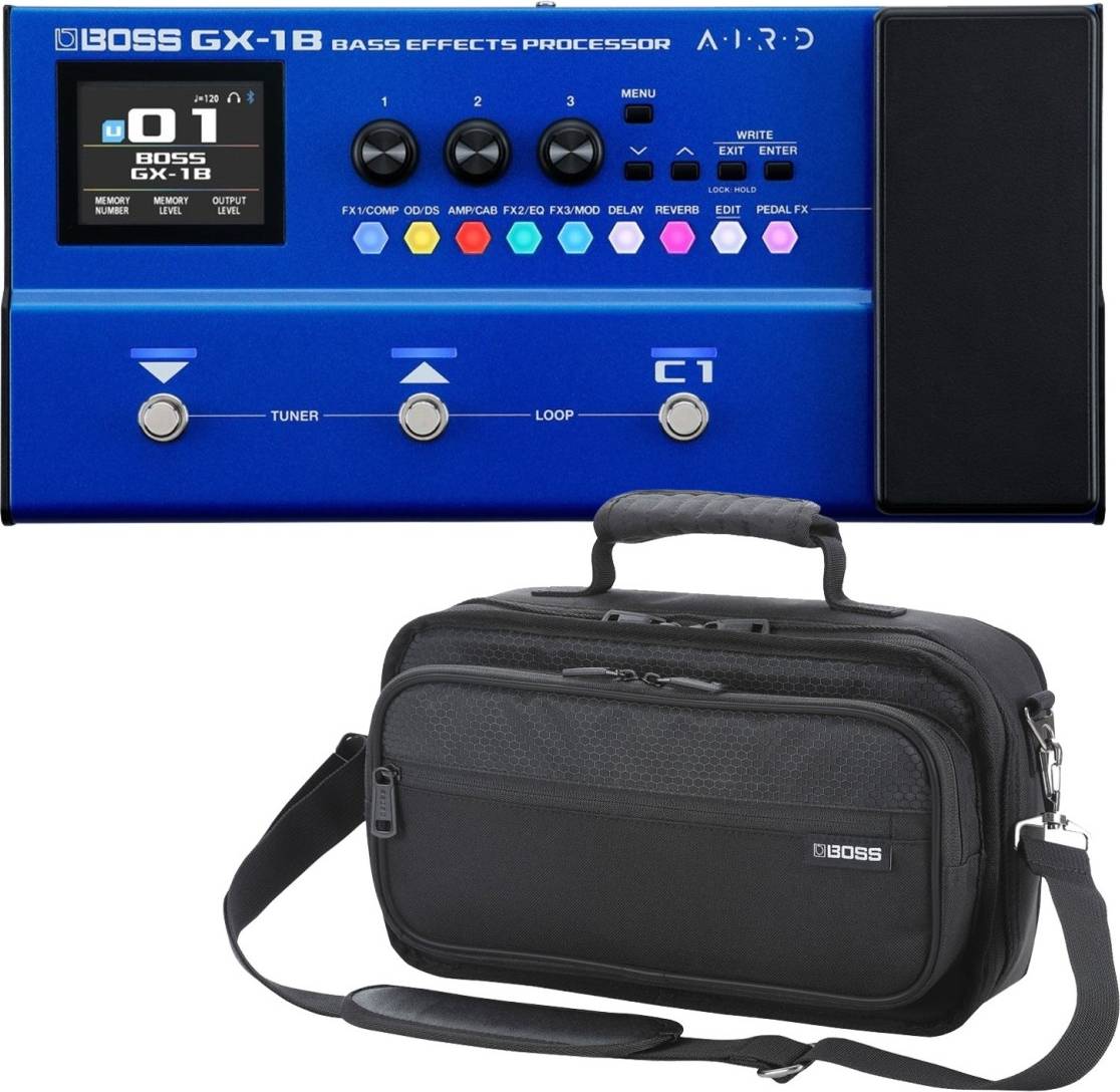 BOSS GX-1B Bas Multi-effekt Processor Bundle