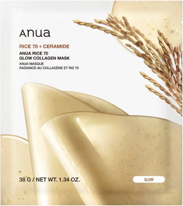 Glow collagen Anua Rice 70 Glow Collagen Mask