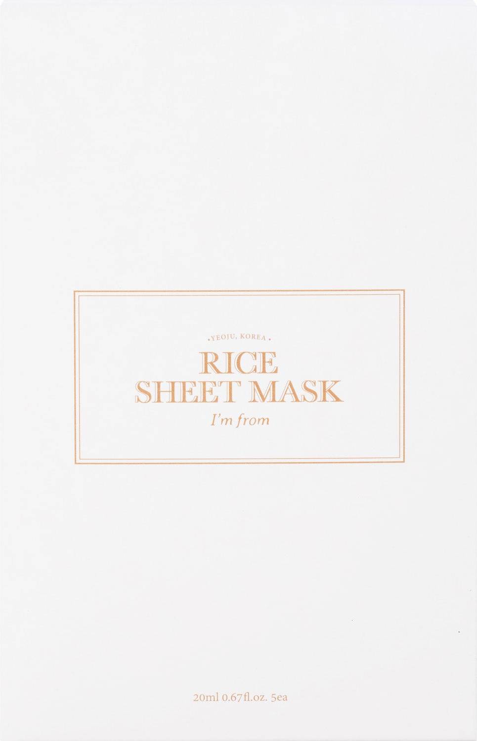 I'm From Rice Sheet Mask Set 5 Pcs