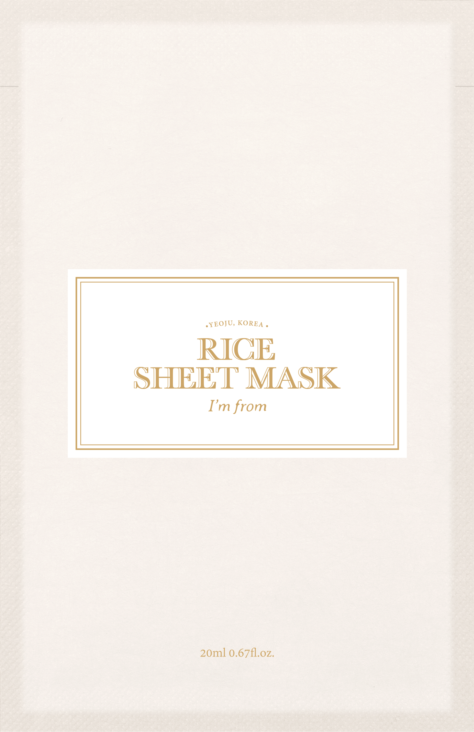 I'm From Rice Sheet Mask