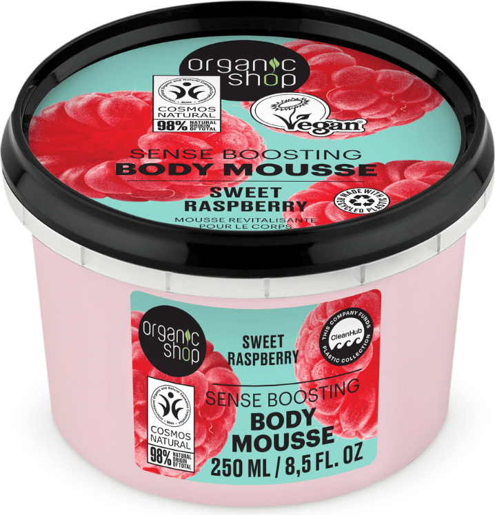 Organic Shop Sense Boosting Body Mousse Sweet Raspberry 250 ml 250ml