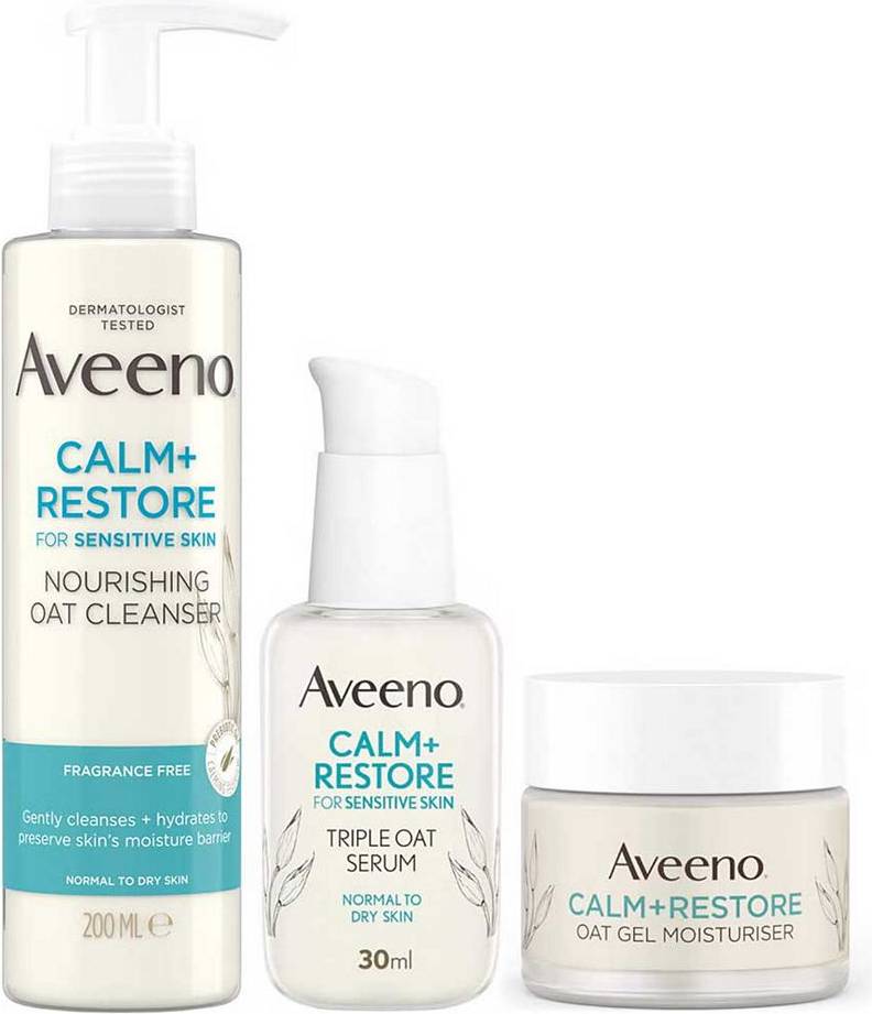 Aveeno Face Calm And Restore Morning Nourish Routine Bundle