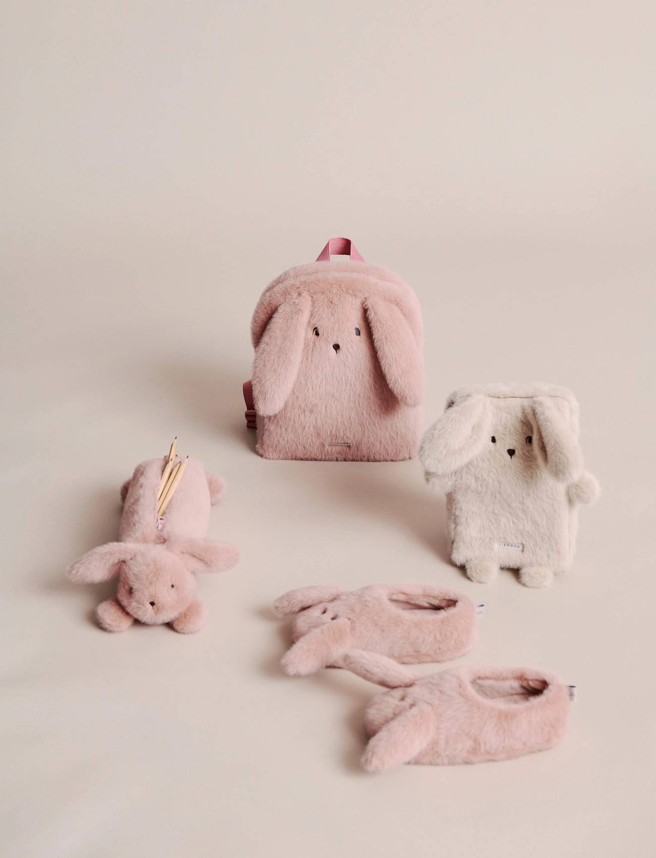 Liewood Denise Rabbit Plush Backpack - Pink