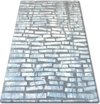 RUGSX Andere Rectangular Rug Light Distressed Stone 80x150 cm Turquoise, Blue, Beige
