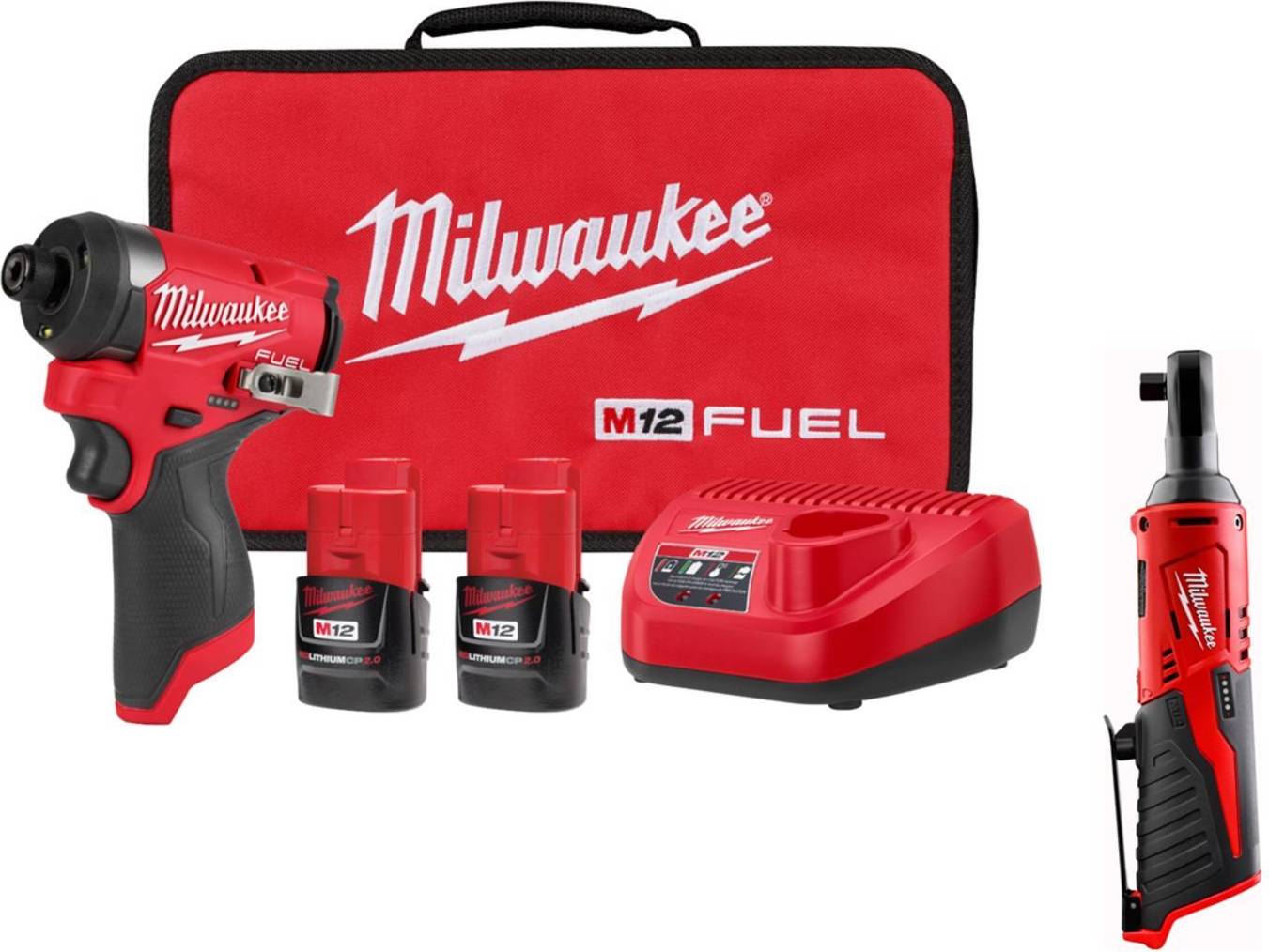 Milwaukee m12 driver impact Milwaukee M12 Fuel 1/4 Inch Impact Driver Kit