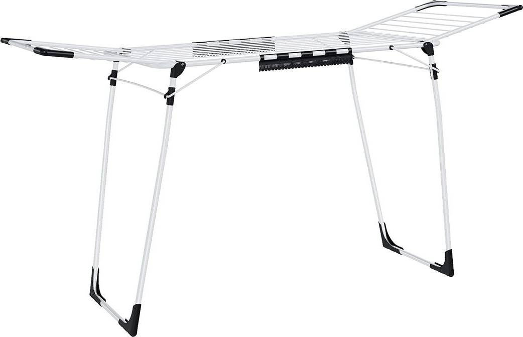 Foldable clothes drying rack SlickBlue Foldable Steel Clothes Drying Rack - White/Gray