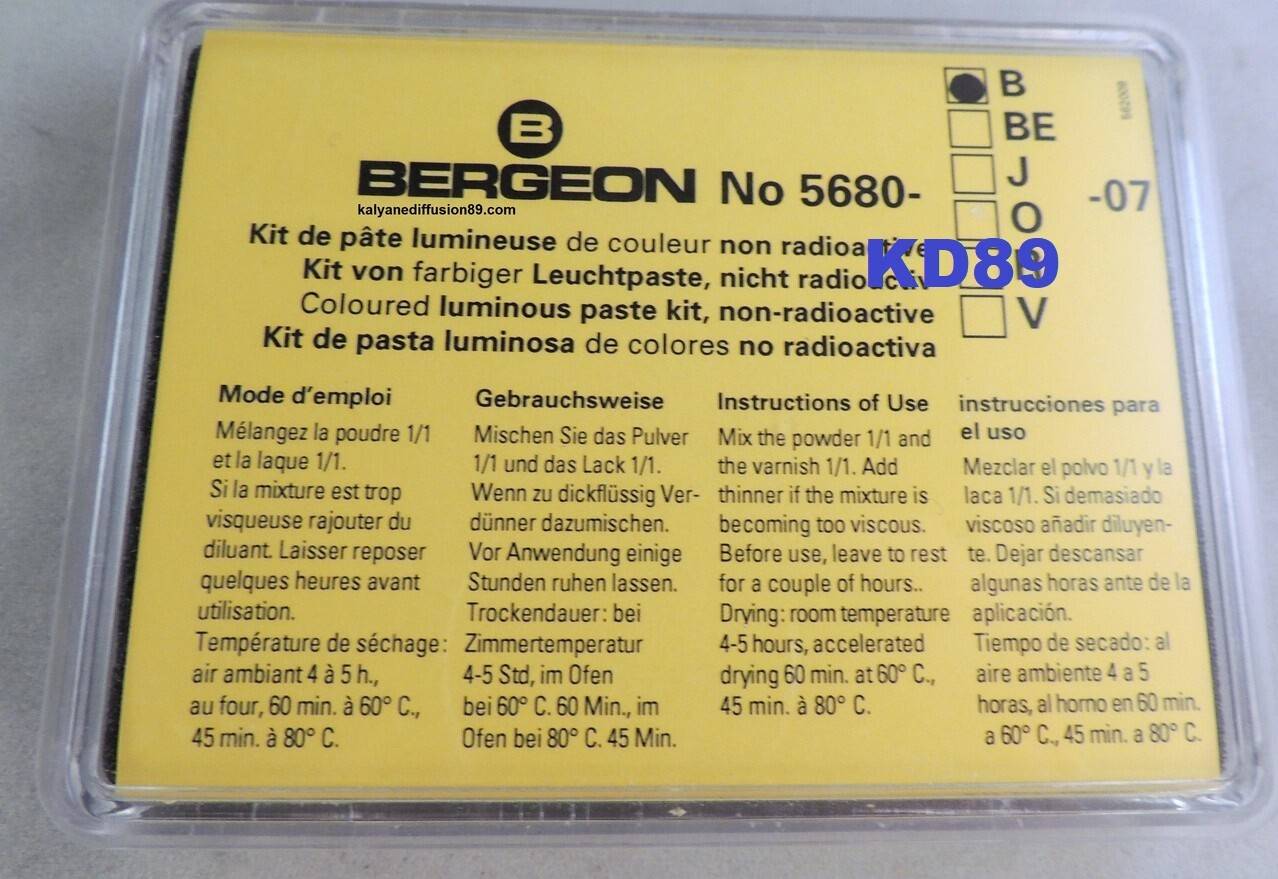 Bergeon 5680 Red Luminous Powder Kit