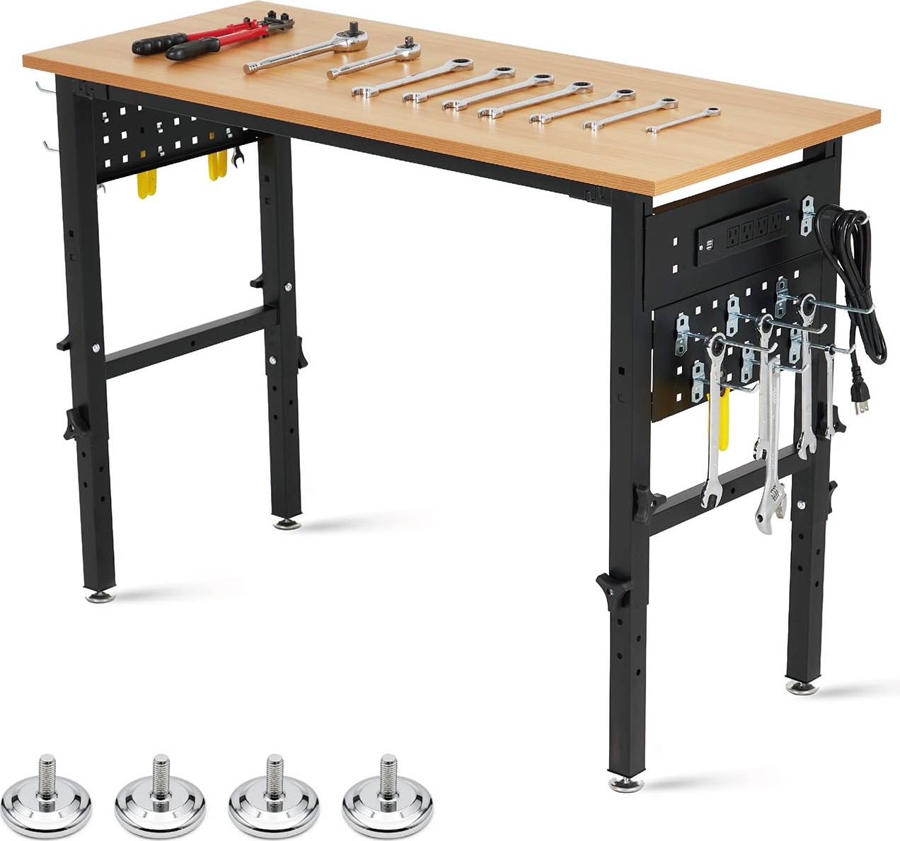 Adjustable height work bench Garvee Adjustable Height Workbench 48 Inch