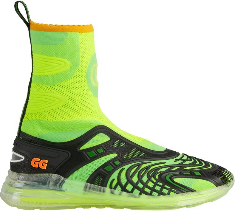 R sneakers Gucci Ultrapace R Mid - Neon Green Black
