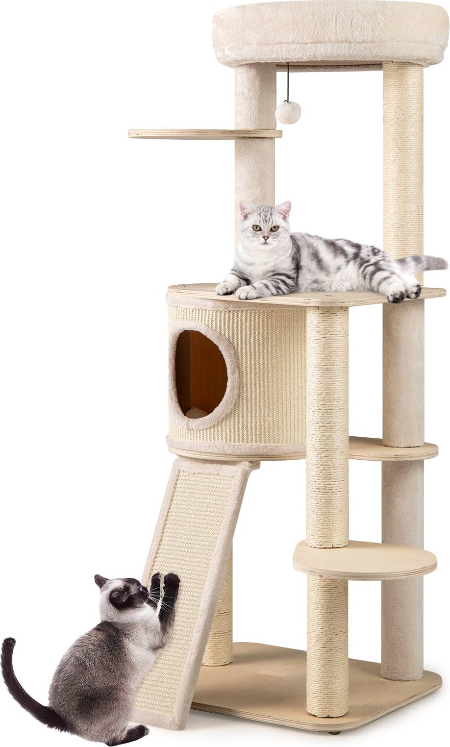 Multi level cat tree SlickBlue Multi Level Cat Tree 56 Inch Tall