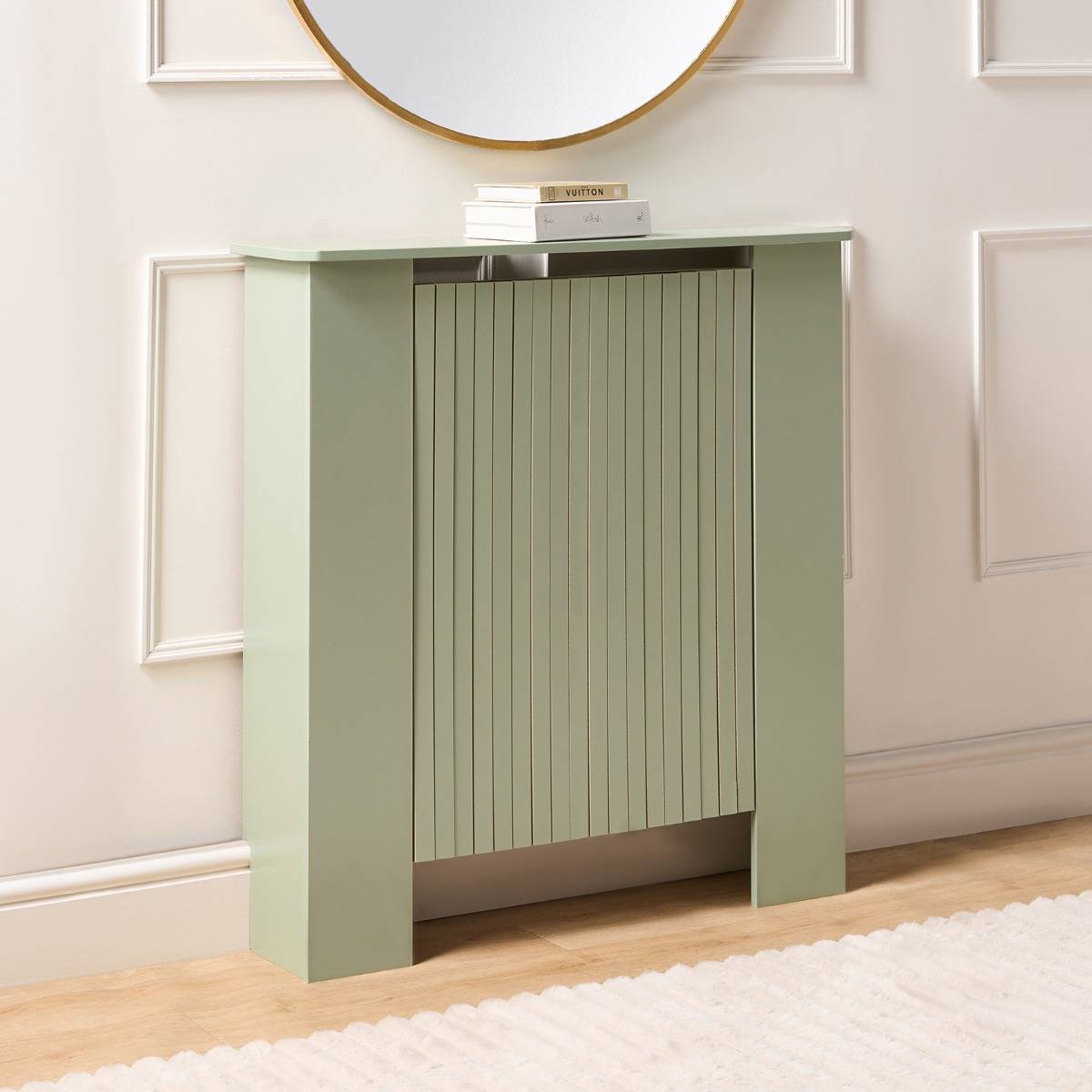 OHS Ribbed Small Radiator Cover Slatted Engineered Wood