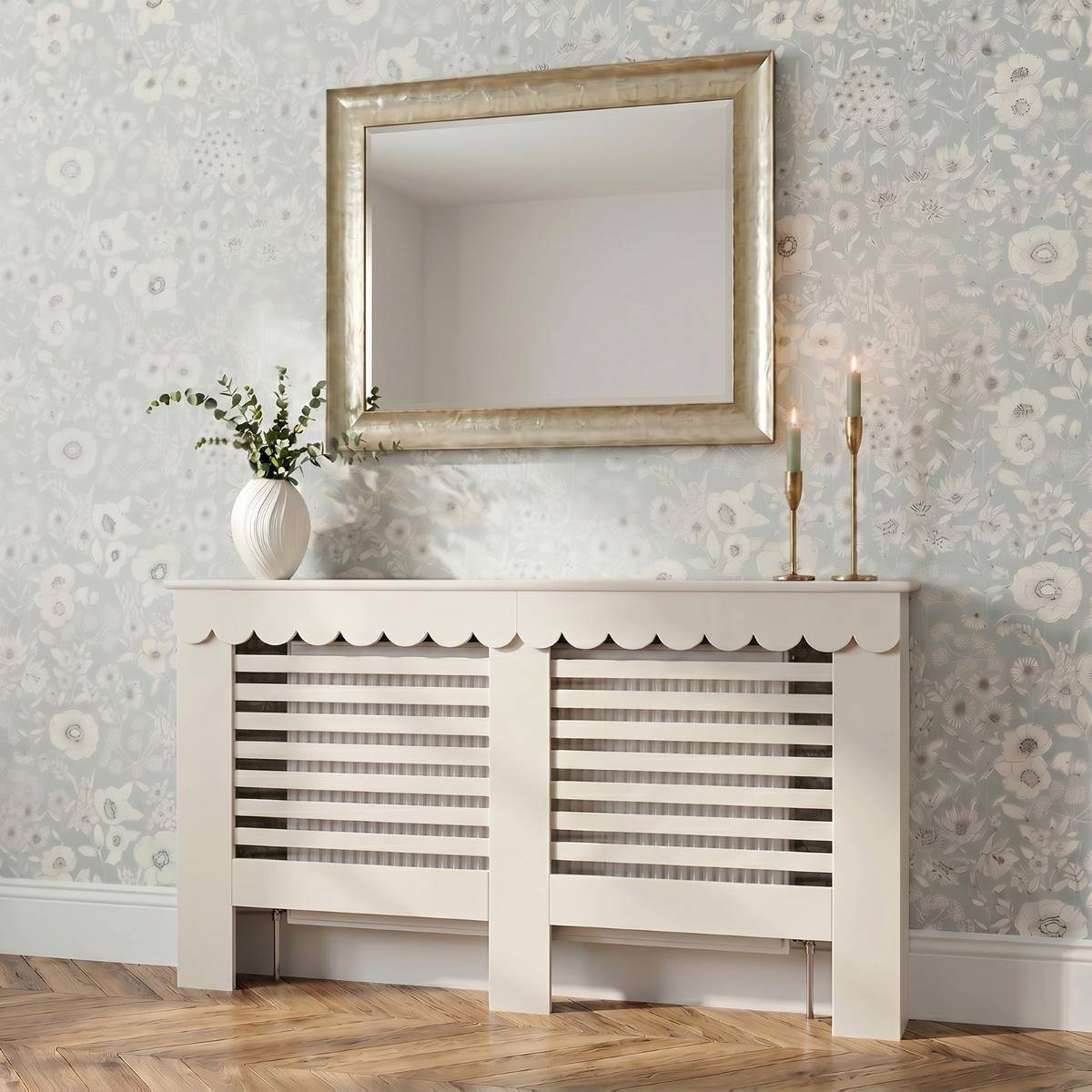 Large Scallop Radiator Cover Cream