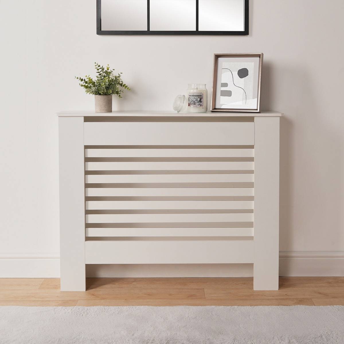 Medium Radiator Cover White