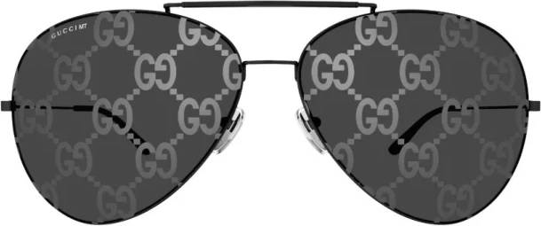 Gucci Pilot Frame Solbriller Uld - Sort