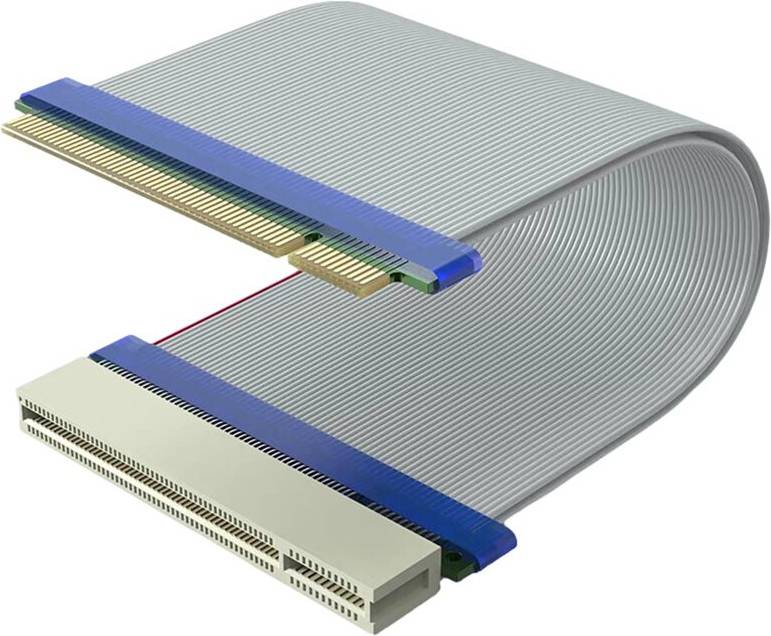 Exogio PCI-E 16X Riser Card Extender Flexible Cable