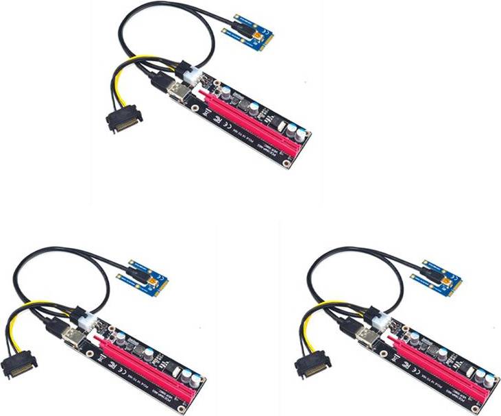Melitt 3X PCIe to PCI Express 16X Riser