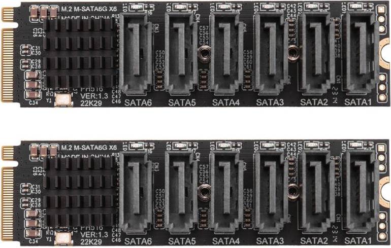 Torribaly M.2 MKEY PCI-E Riser Card ASM1166