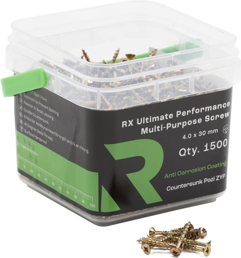 RIKA Rikä 4.0 x 30mm Multi Purpose Screw 1500Pk