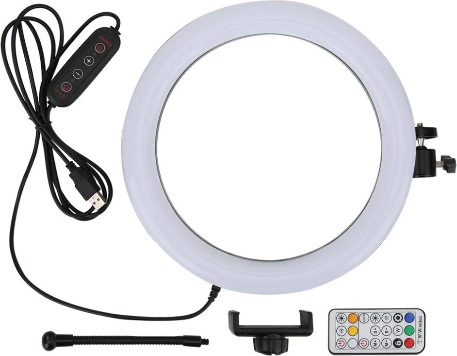 Selfie Ringlys Med Stativ USB
