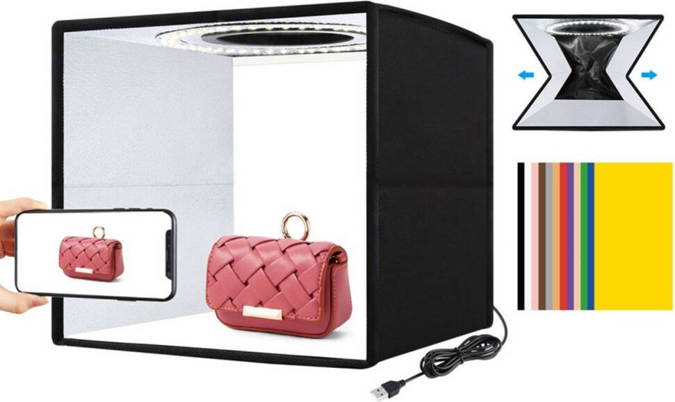 Foldable Photography 10 Inch LED Light Box