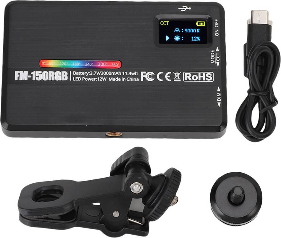 LED Fill Light RGB Rechargeable Dimmable
