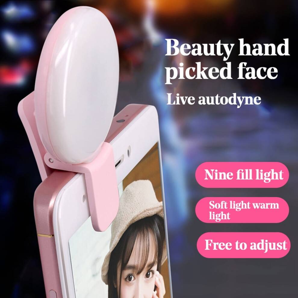 LED Phone Fill Light Rechargeable 12-LED