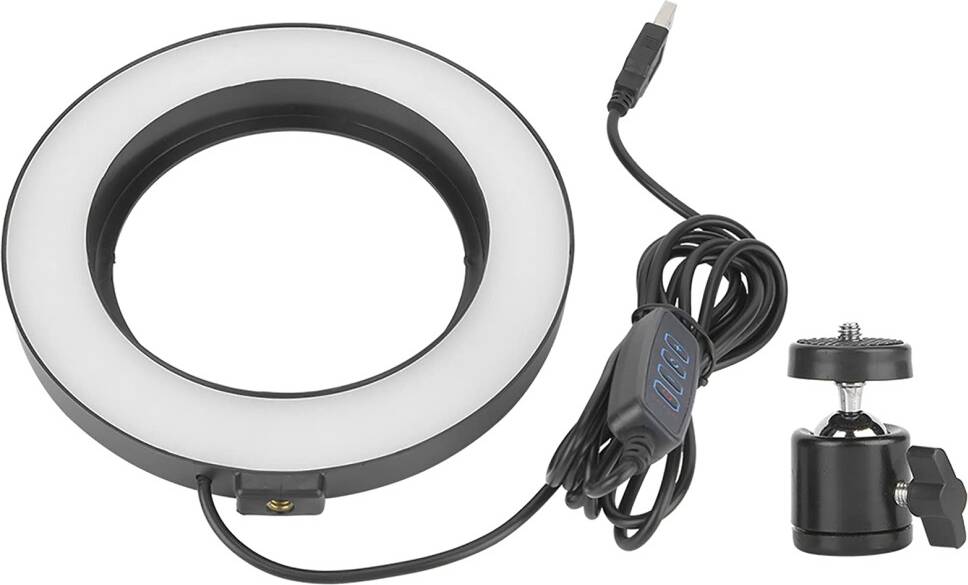 LED Ring Light Adjustable Intensity 6 Inch